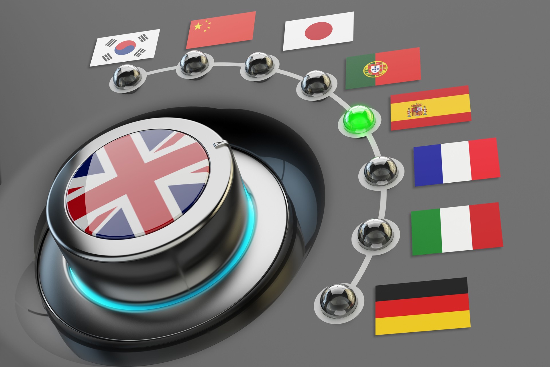 Online translator concept, multi-language website interface